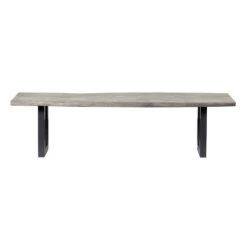 Yukon Live Edge Dining Bench Gray - Treasure Trove Accents
