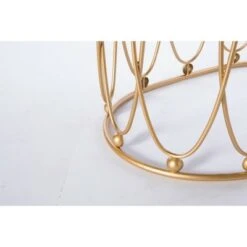 Fabulaxe Set of 2 Gold Metal Side Accent Table Stools with White Fur Top Seat 10 Fabulaxe Set of 2 Gold Metal Side Accent Table Stools with White Fur Top Seat -Ottomans Official Shop unnamed file 366