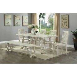 Bolden Park Dining Bench White - Treasure Trove Accents -Ottomans Official Shop unnamed file 3664