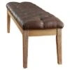 Beechhurst Button Tufted Bench Wood Marbled Chocolate - Inspire Q