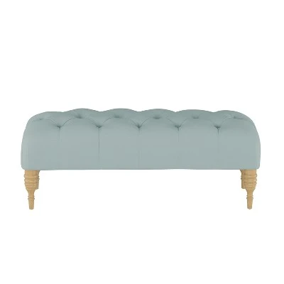 Tufted Bench - Simply Shabby Chic® Linen Seaglass 3 Tufted Bench - Simply Shabby Chic® Linen Seaglass
