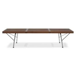 Michel Industrial Bench - Edgemod Dark Walnut