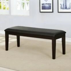 Arga Padded Seat Dining Bench Dark Brown - HOMES: Inside + Out
