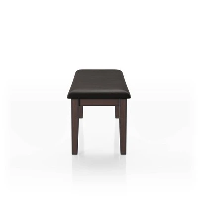 Arga Padded Seat Dining Bench Dark Brown - HOMES: Inside + Out 5 Arga Padded Seat Dining Bench Dark Brown - HOMES: Inside + Out - Image 3