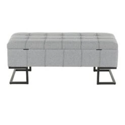 Midas Contemporary Storage Bench Gray - LumiSource -Ottomans Official Shop unnamed file 3764