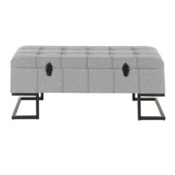 Midas Contemporary Storage Bench Gray - LumiSource -Ottomans Official Shop unnamed file 3765