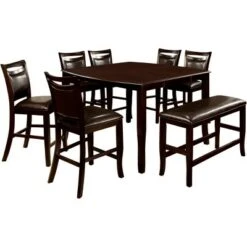 Burton Leatherette Padded Counter Dining Bench Espresso - miBasics -Ottomans Official Shop unnamed file 3770