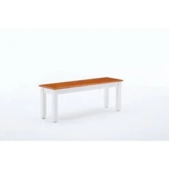 Bloomington Bench White/Honey Oak - Boraam