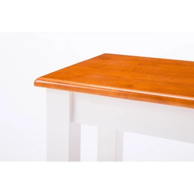 Bloomington Bench White/Honey Oak - Boraam 7 Bloomington Bench White/Honey Oak - Boraam - Image 5