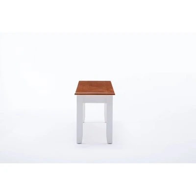 Bloomington Bench White/Honey Oak - Boraam 10 Bloomington Bench White/Honey Oak - Boraam - Image 8