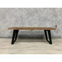 50" Light Acacia Wood Live Edge Dining Table Light Brown/Black - Timbergirl 9 50" Light Acacia Wood Live Edge Dining Table Light Brown/Black - Timbergirl -Ottomans Official Shop unnamed file 3822