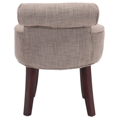 Georgia Vanity Stool - Safavieh Blush Pink/espresso 5 Georgia Vanity Stool - Safavieh Blush Pink/espresso - Image 3