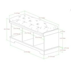 42" Upholstered Wood Entryway Bench with Storage - Saracina Home Driftwood -Ottomans Official Shop unnamed file 3850