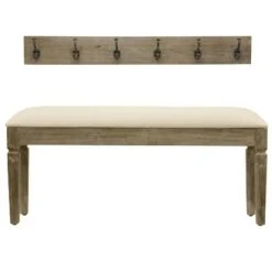 Decor Therapy Wood Bench with Coat Rack - Décor Therapy Tan -Ottomans Official Shop unnamed file 3878