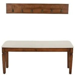 Decor Therapy Wood Bench with Coat Rack - Décor Therapy Tan -Ottomans Official Shop unnamed file 3879