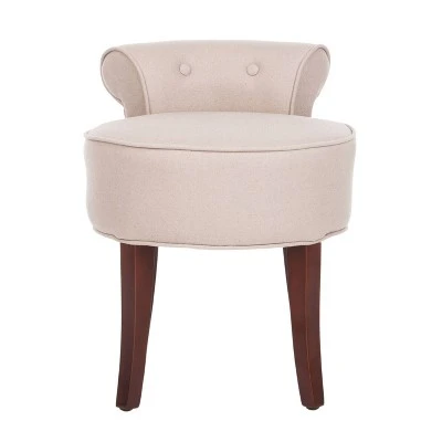 Georgia Vanity Stool - Safavieh Blush Pink/espresso 9 Georgia Vanity Stool - Safavieh Blush Pink/espresso - Image 7
