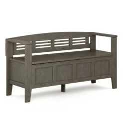 48" Chandler Solid Wood Entryway Storage Bench - Wyndenhall Distressed Gray -Ottomans Official Shop unnamed file 3895
