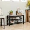 31.5" Entryway Storage Bench and Shoe Rack Distressed Wood Finish Brown - Danya B. -Ottomans Official Shop unnamed file 3907