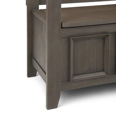 48" Halifax Entryway Storage Bench - WyndenHall Light Avalon Brown 4 48" Halifax Entryway Storage Bench - WyndenHall Light Avalon Brown - Image 2