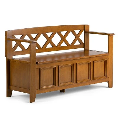 48" Halifax Entryway Storage Bench - WyndenHall Light Avalon Brown 14 48" Halifax Entryway Storage Bench - WyndenHall Light Avalon Brown - Image 12