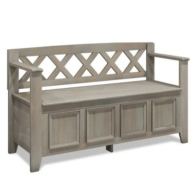 48" Halifax Entryway Storage Bench - WyndenHall Light Avalon Brown 16 48" Halifax Entryway Storage Bench - WyndenHall Light Avalon Brown - Image 14