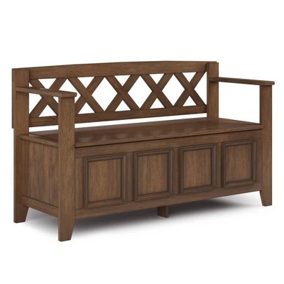 48" Halifax Entryway Storage Bench - WyndenHall Light Avalon Brown 18 48" Halifax Entryway Storage Bench - WyndenHall Light Avalon Brown - Image 16