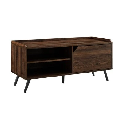 Mid-Century Modern 42" Entryway Bench with Storage - Saracina Home Dark Walnut 6 Mid-Century Modern 42" Entryway Bench with Storage - Saracina Home Dark Walnut - Image 4