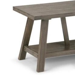 48" Stewart Solid Wood Entryway Bench Driftwood - WyndenHall -Ottomans Official Shop unnamed file 3957