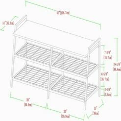 42" Urban Industrial Metal and Wood Entry Bench - Saracina Home Gray Wash -Ottomans Official Shop unnamed file 3983