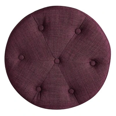 Adore Decor Penelope Round Tufted Stool - Adore Décor Navy 5 Adore Decor Penelope Round Tufted Stool - Adore Décor Navy - Image 3