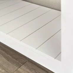 50'' Country Style Entry Bench with Slatted Shelf - White - Saracina Home -Ottomans Official Shop unnamed file 4002