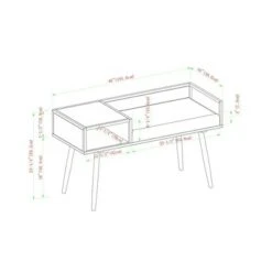 Modern Telephone Entry Bench with Cushion - Saracina Home Gray 13 Modern Telephone Entry Bench with Cushion - Saracina Home Gray -Ottomans Official Shop unnamed file 4016