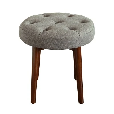 Adore Decor Penelope Round Tufted Stool - Adore Décor Navy 8 Adore Decor Penelope Round Tufted Stool - Adore Décor Navy - Image 6