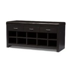 Espresso Finished Entryway Bench Dark Brown - Baxton Studio -Ottomans Official Shop unnamed file 4021