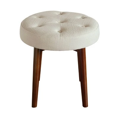 Adore Decor Penelope Round Tufted Stool - Adore Décor Navy 9 Adore Decor Penelope Round Tufted Stool - Adore Décor Navy - Image 7