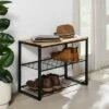 3 Tier Entry Bench Black Metal with Natural Wood - Brightroom™ -Ottomans Official Shop unnamed file 4056