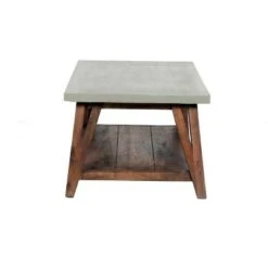 Brookside Entryway Coat Hook and Bench Concrete Coated Top and Wood Light Gray/Brown - Alaterre Furniture -Ottomans Official Shop unnamed file 4089