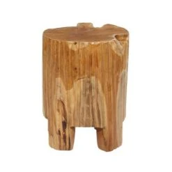 Olivia & May Contemporary Live Edge Teak Wood Stool Brown - Olivia & May 11 Olivia & May Contemporary Live Edge Teak Wood Stool Brown - Olivia & May -Ottomans Official Shop unnamed file 409