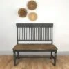 Vista Slatback Bench Hickory Brown - International Concepts