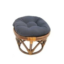Rattan Footstool with Twill Cushion - International Caravan Grape -Ottomans Official Shop unnamed file 4120