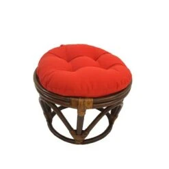Rattan Footstool with Twill Cushion - International Caravan Grape -Ottomans Official Shop unnamed file 4121