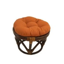 Rattan Footstool with Twill Cushion - International Caravan Grape -Ottomans Official Shop unnamed file 4124