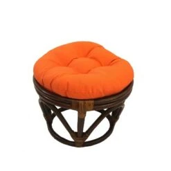Rattan Footstool with Twill Cushion - International Caravan Grape -Ottomans Official Shop unnamed file 4125
