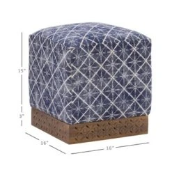 Stilz Square Ottoman - Powell Company Blue -Ottomans Official Shop unnamed file 4131