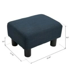 HOMCOM 16” Cube Modern Linen Fabric Pouf Footrest Ottoman -Ottomans Official Shop unnamed file 4139