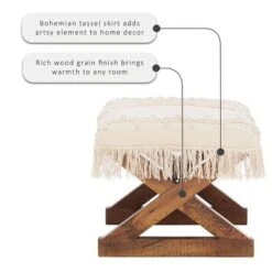 Colmar Tassel Ottoman Off White - Powell Company -Ottomans Official Shop unnamed file 4156