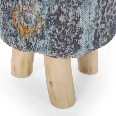 Easa Handcrafted Boho Jacquard Stool Natural - Christopher Knight Home 6 Easa Handcrafted Boho Jacquard Stool Natural - Christopher Knight Home - Image 4