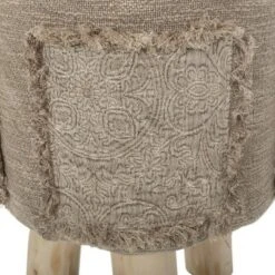 Fairground Handcrafted Boho Patch Stool Gray/Natural - Christopher Knight Home -Ottomans Official Shop unnamed file 4174