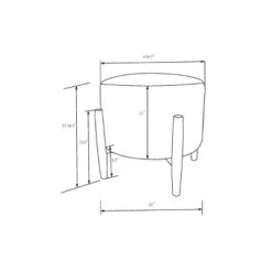 Threshold Designed W/Studio McGee Elroy Sherpa Round Ottoman with Wood Legs Cream - Threshold™ designed with Studio McGee -Ottomans Official Shop unnamed file 4195