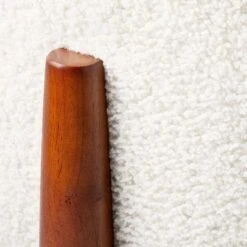 Threshold Designed W/Studio McGee Elroy Sherpa Round Cocktail Ottoman with Wood Legs Cream - Threshold™ designed with Studio McGee -Ottomans Official Shop unnamed file 4229